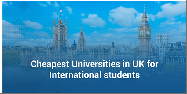 5 cheapest university in uk