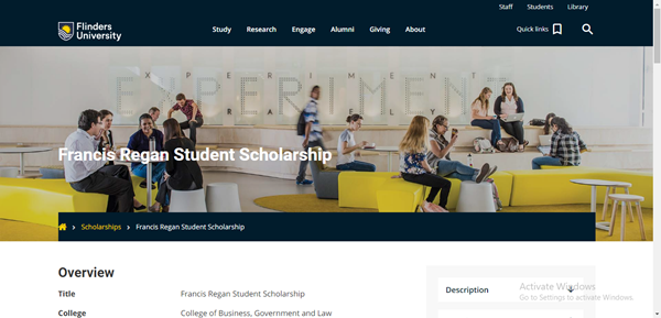 Francis Regan Student Scholarship